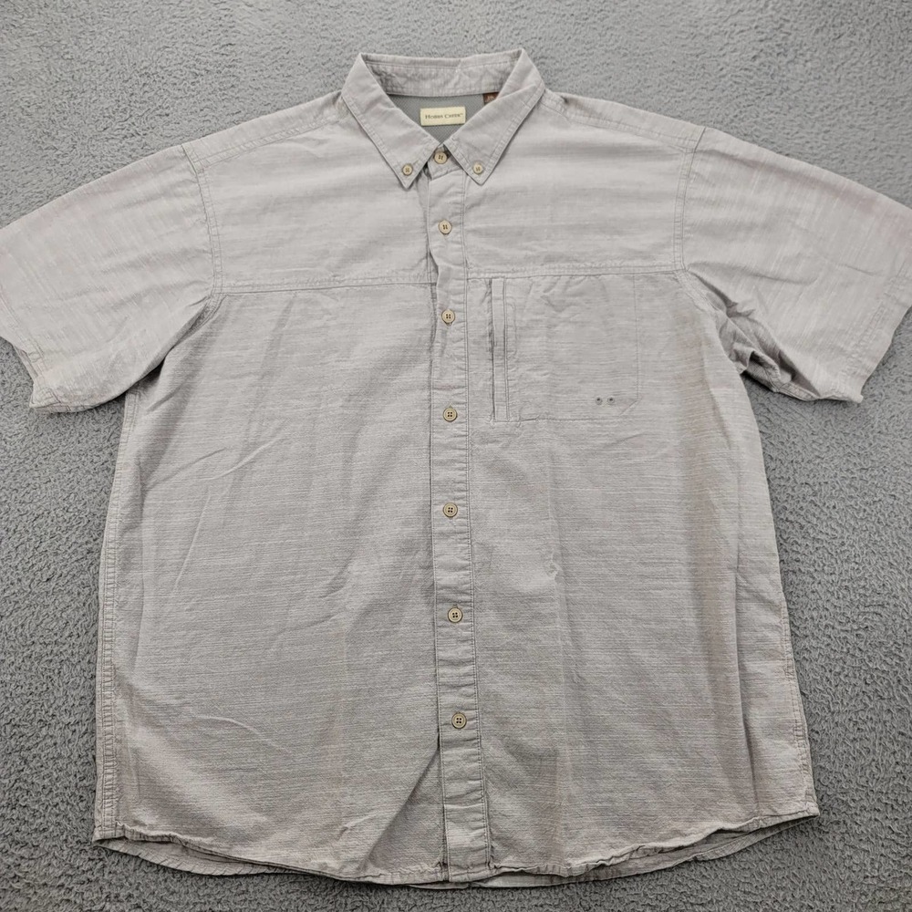Hobbs Creek Shirt Mens 2XL Tan‎ Button Down Outdoors Casual Pocket Caped Vented